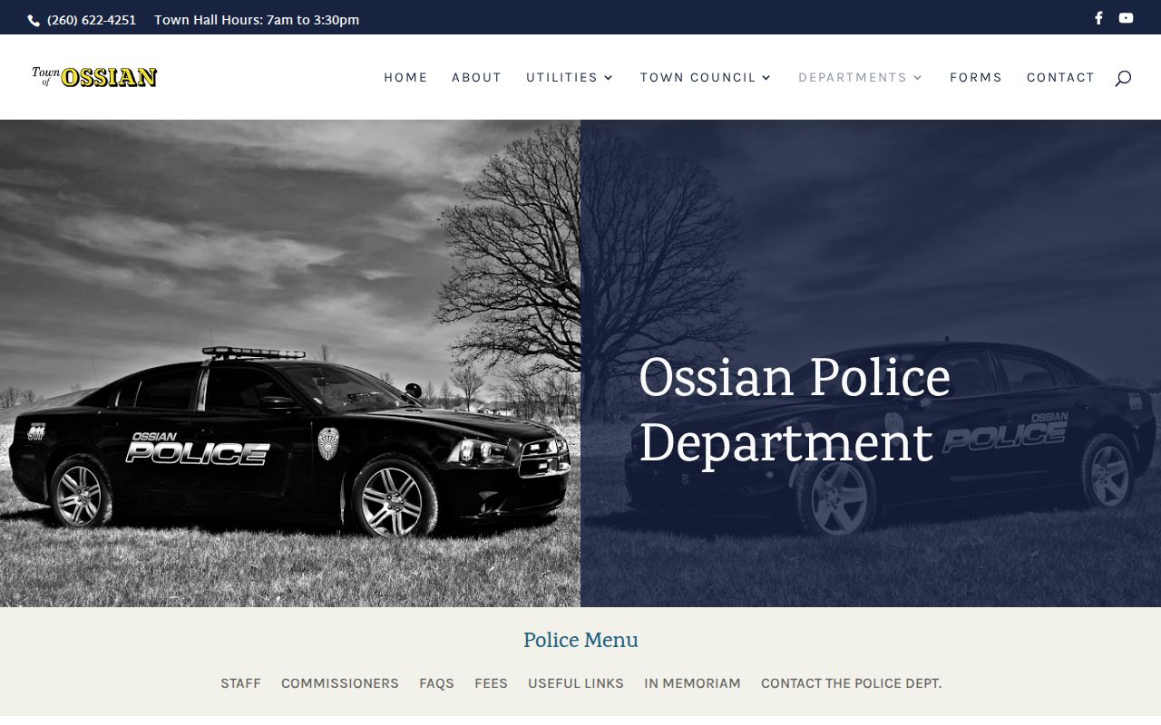 Ossian police and sheriff dispatch contact for Wells County warrant routing