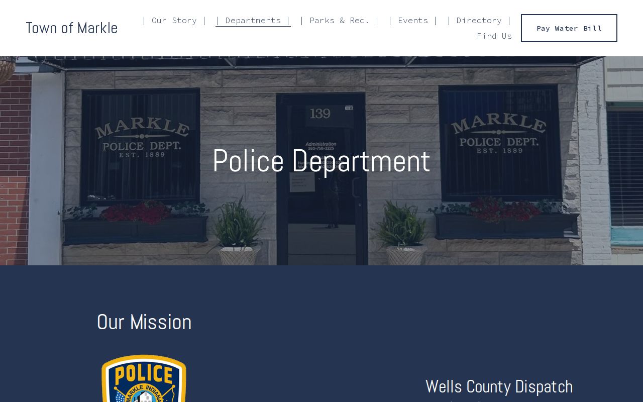 Markle police contact for Wells County warrant routing